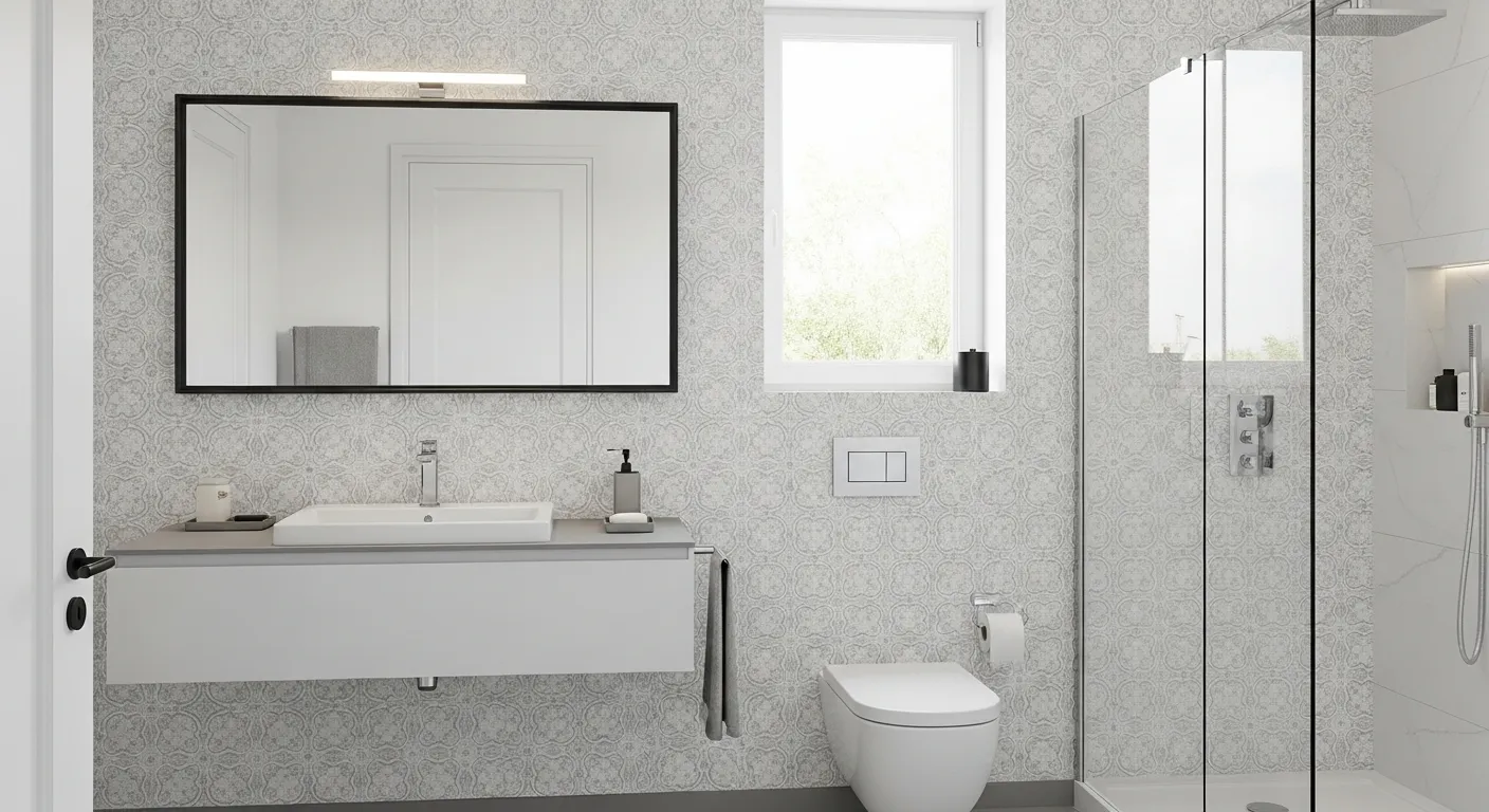 Murs de salle de bain en adhésif